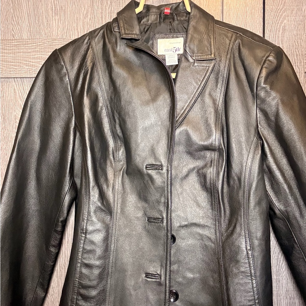 East 5th Black Leather Jacket